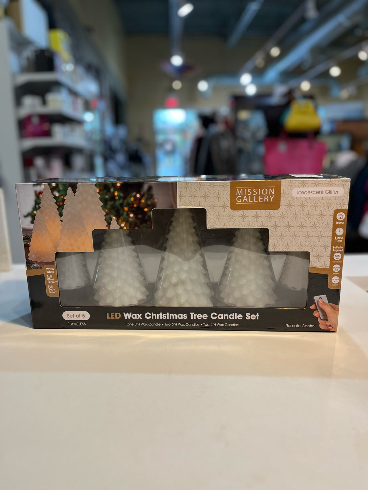 NIB Mission Gallery Light-up Candle Tree Set