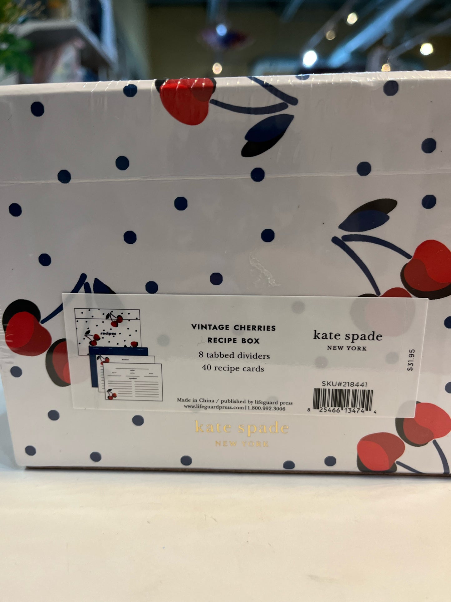 New Kate Spade Cherry Recipe Box