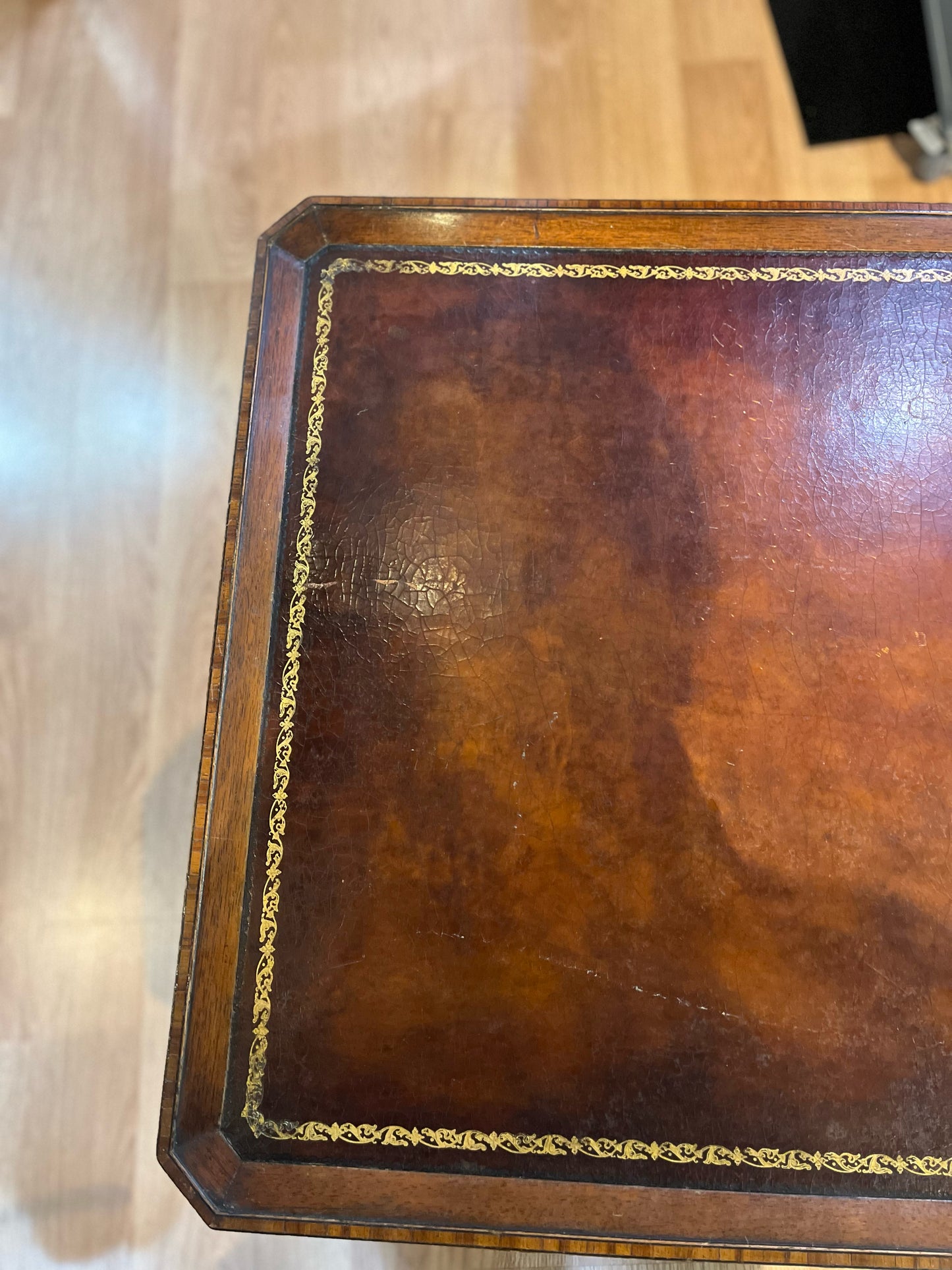 Weiman Heirloom Leather Top Coffee Table