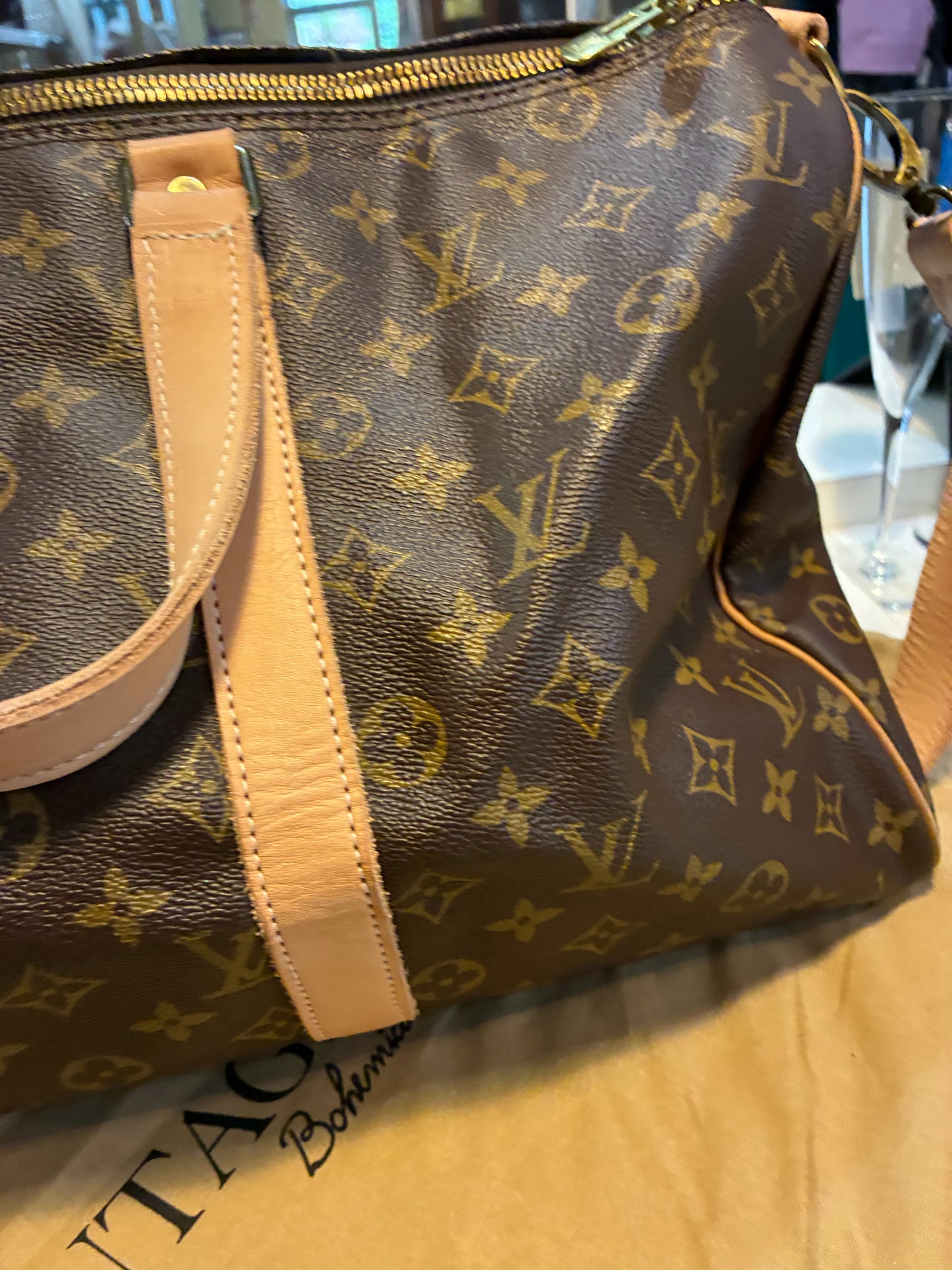 Vintage BoHo, Louis Vuitton duffle bag
