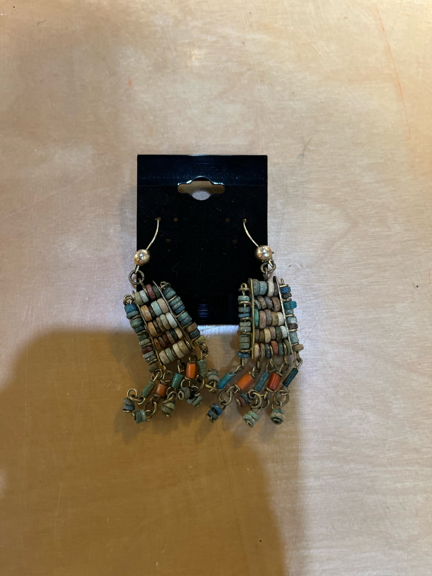 Vintage Mummy Beaded Earrings