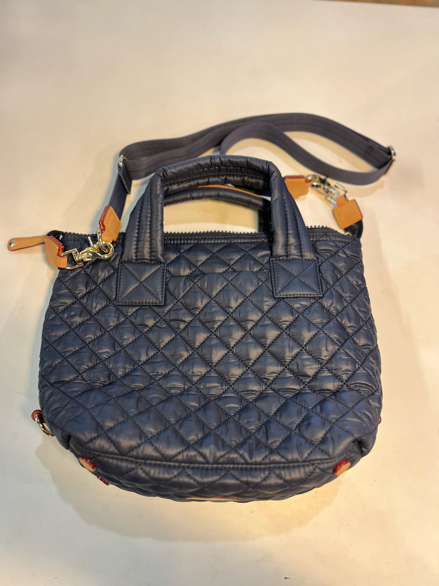 MZ Wallace Navy "Anchor Small Sullon Deluxe" Handbag
