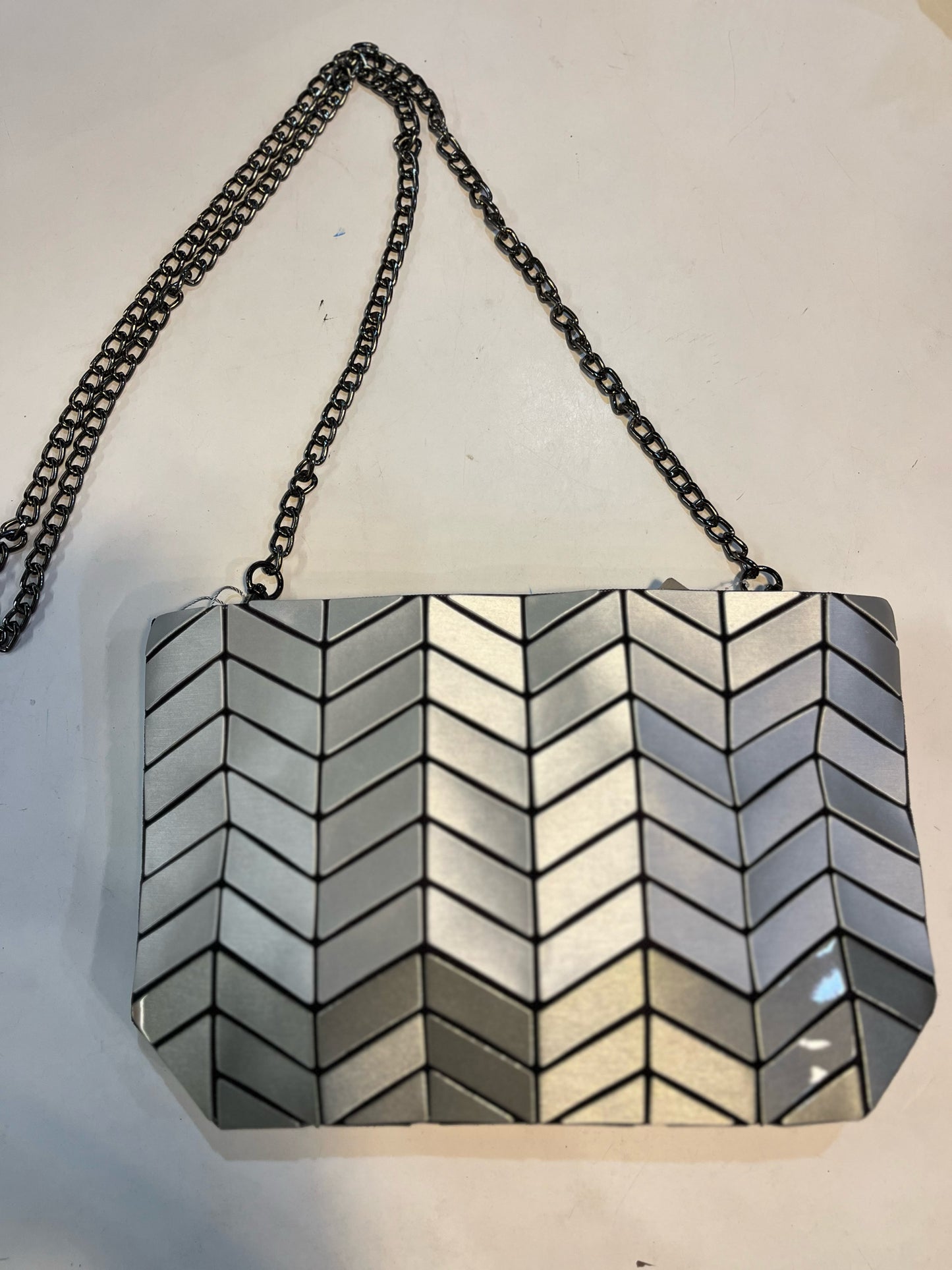 NWT Patrizia Luca Silver Geometric Handbag