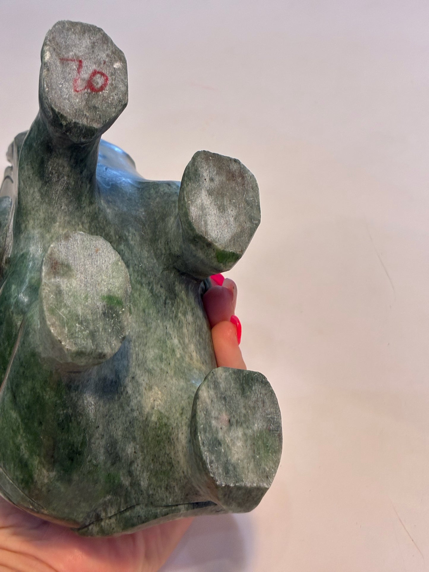 Solid Carved Jade Elephant