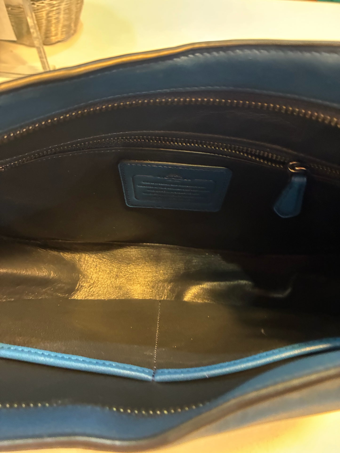 Coach Blue Burnished Hobo Bag
