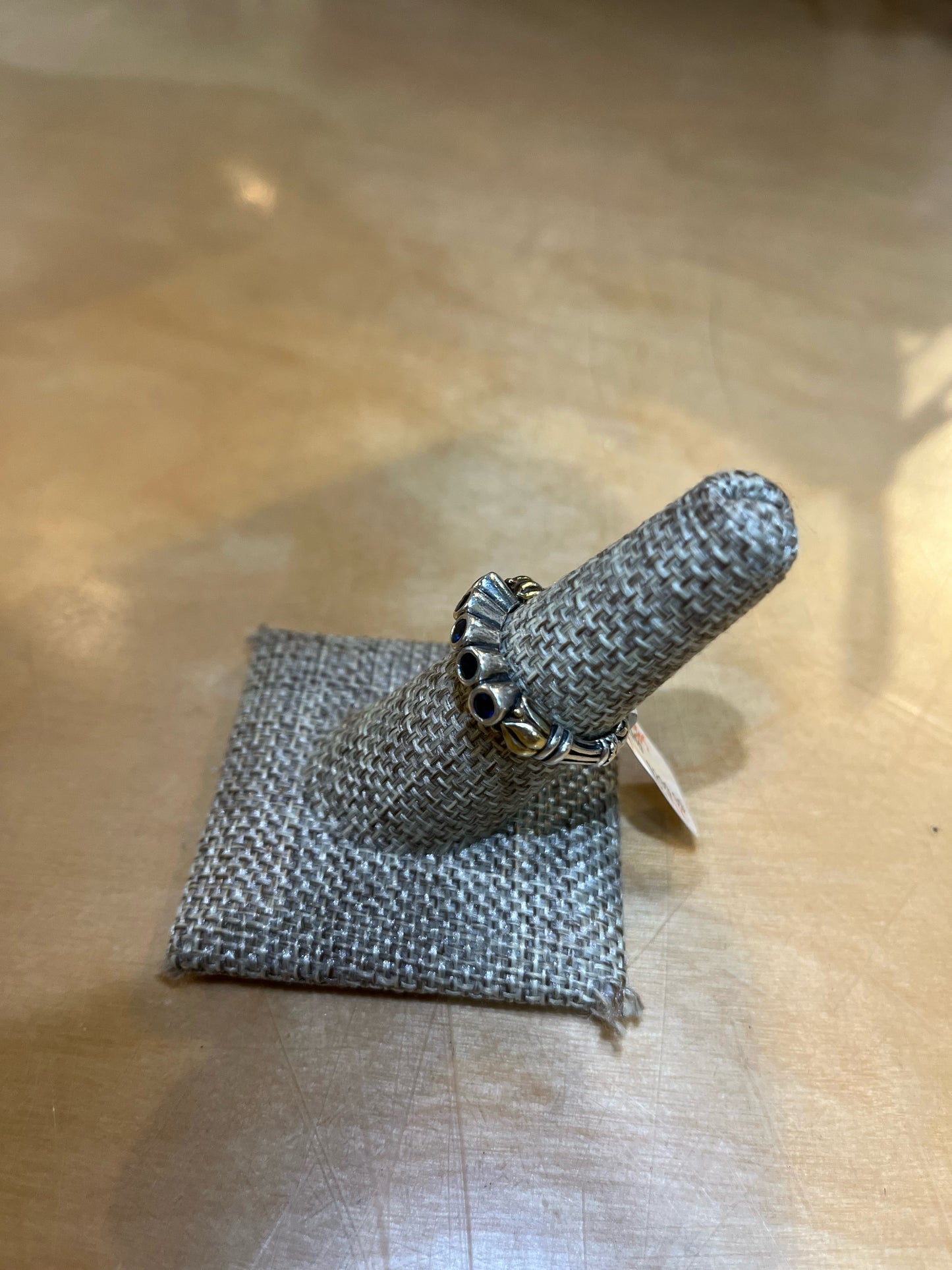 Lagos Caviar Sterling Silver & 18k Blue Stone Ring