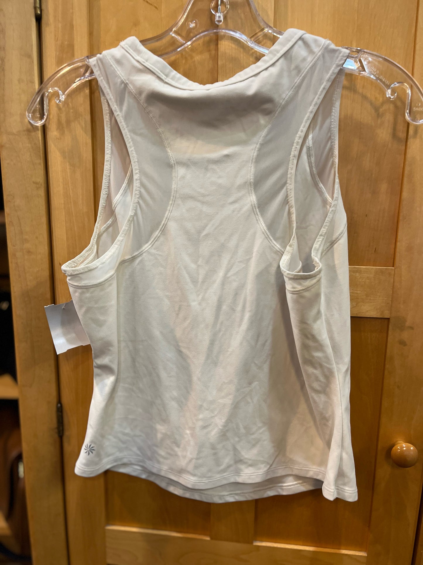 Athleta Cream "Transcend Racerback Mesh" Tank