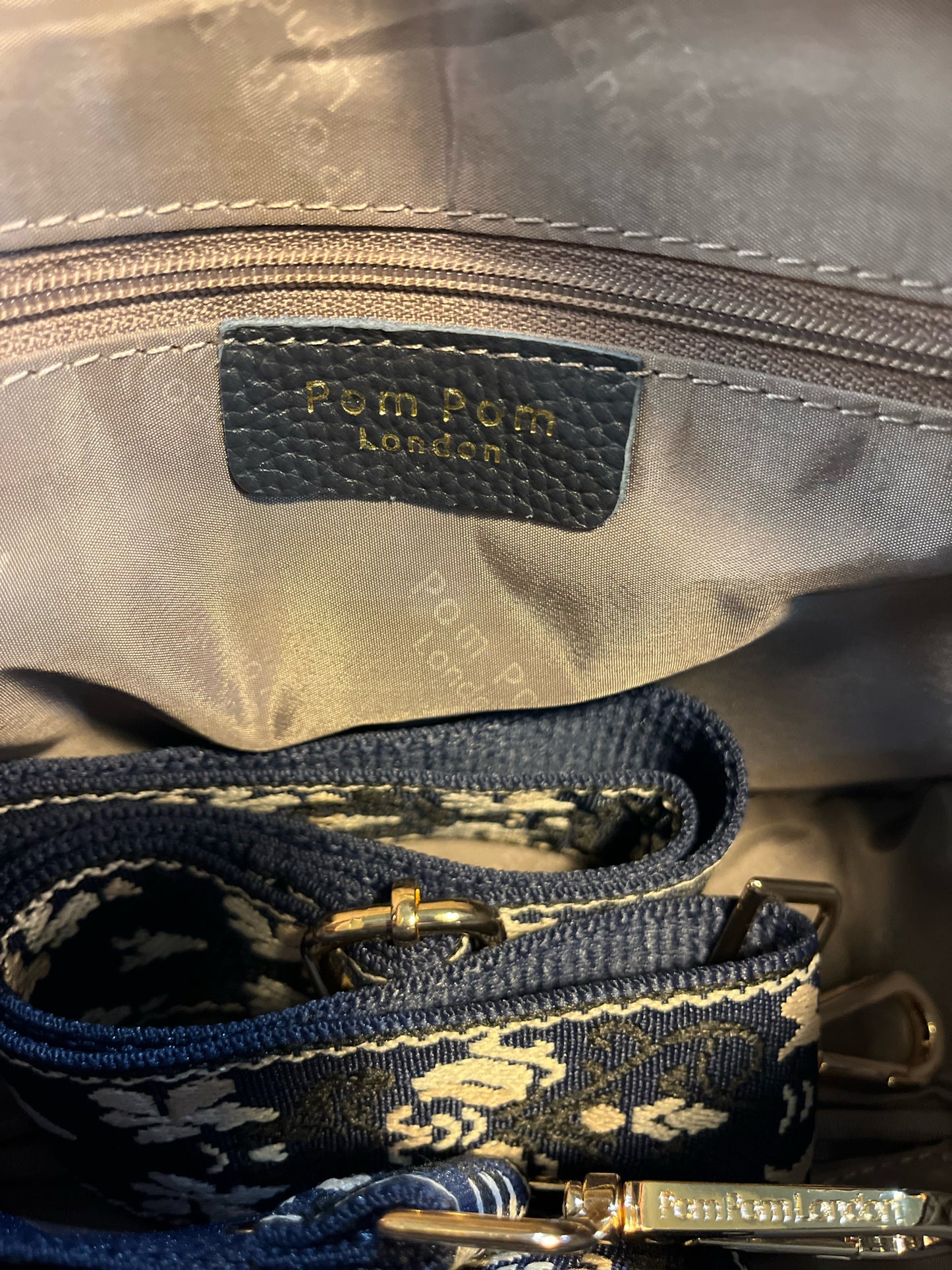 Pom Pom Navy Crossbody