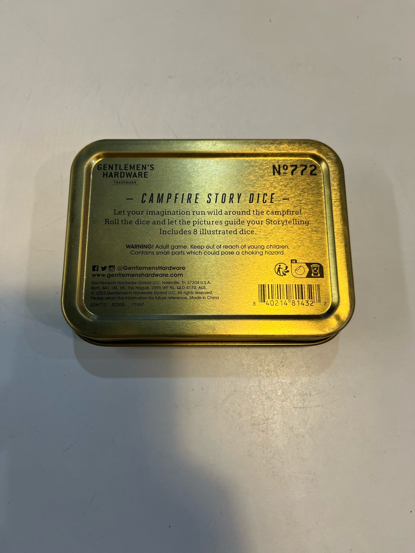 Gentlemen's Hardware Campfire Story Dice Game