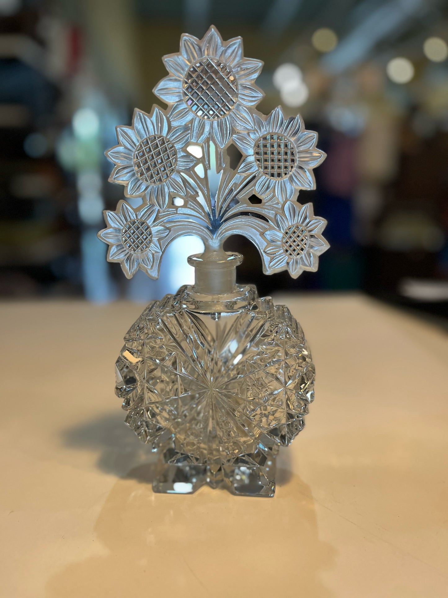 Vintage Edward Westlake Crystal Perfume Bottle