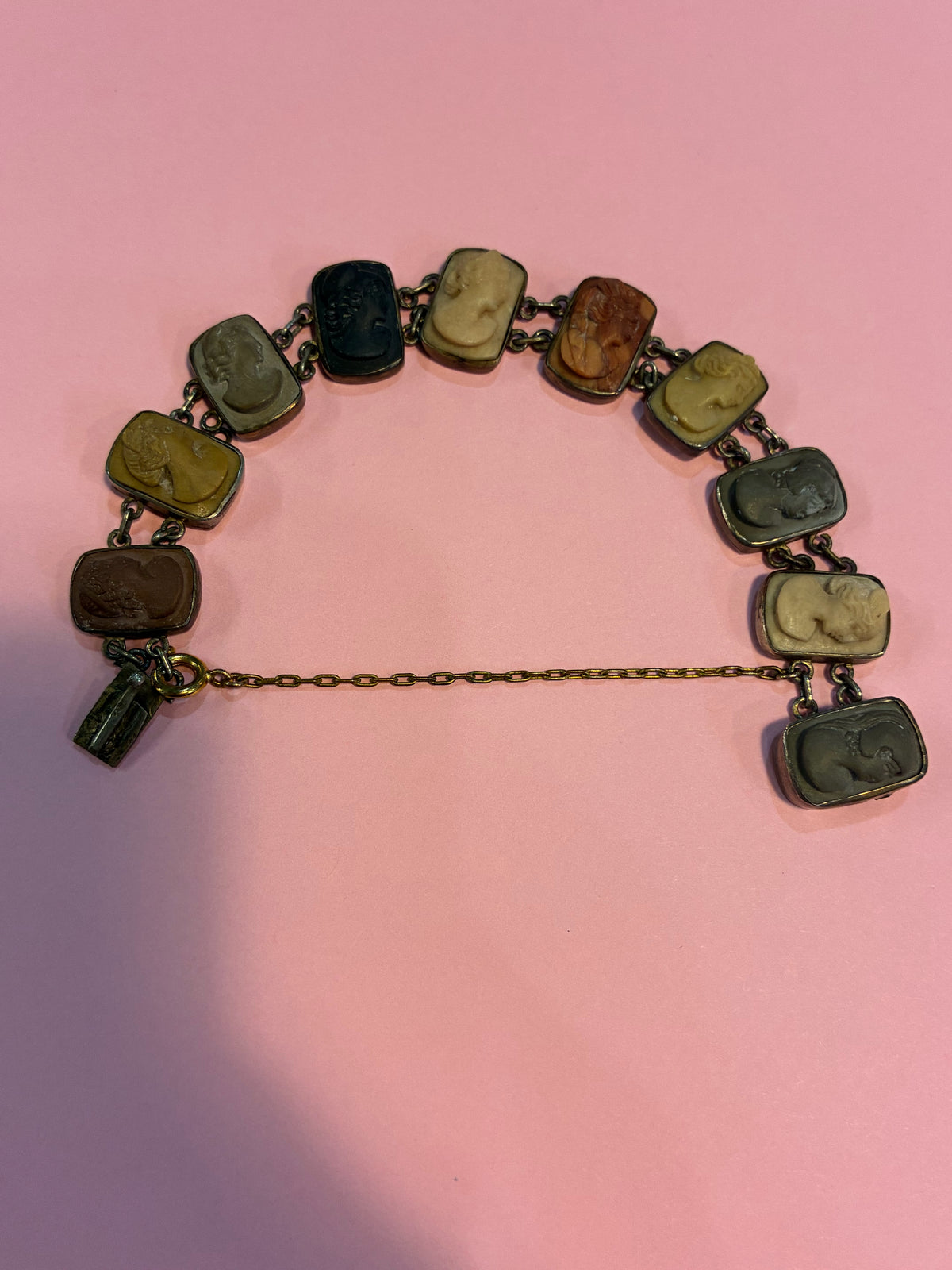 Italian Lava Cameo Bracelet
