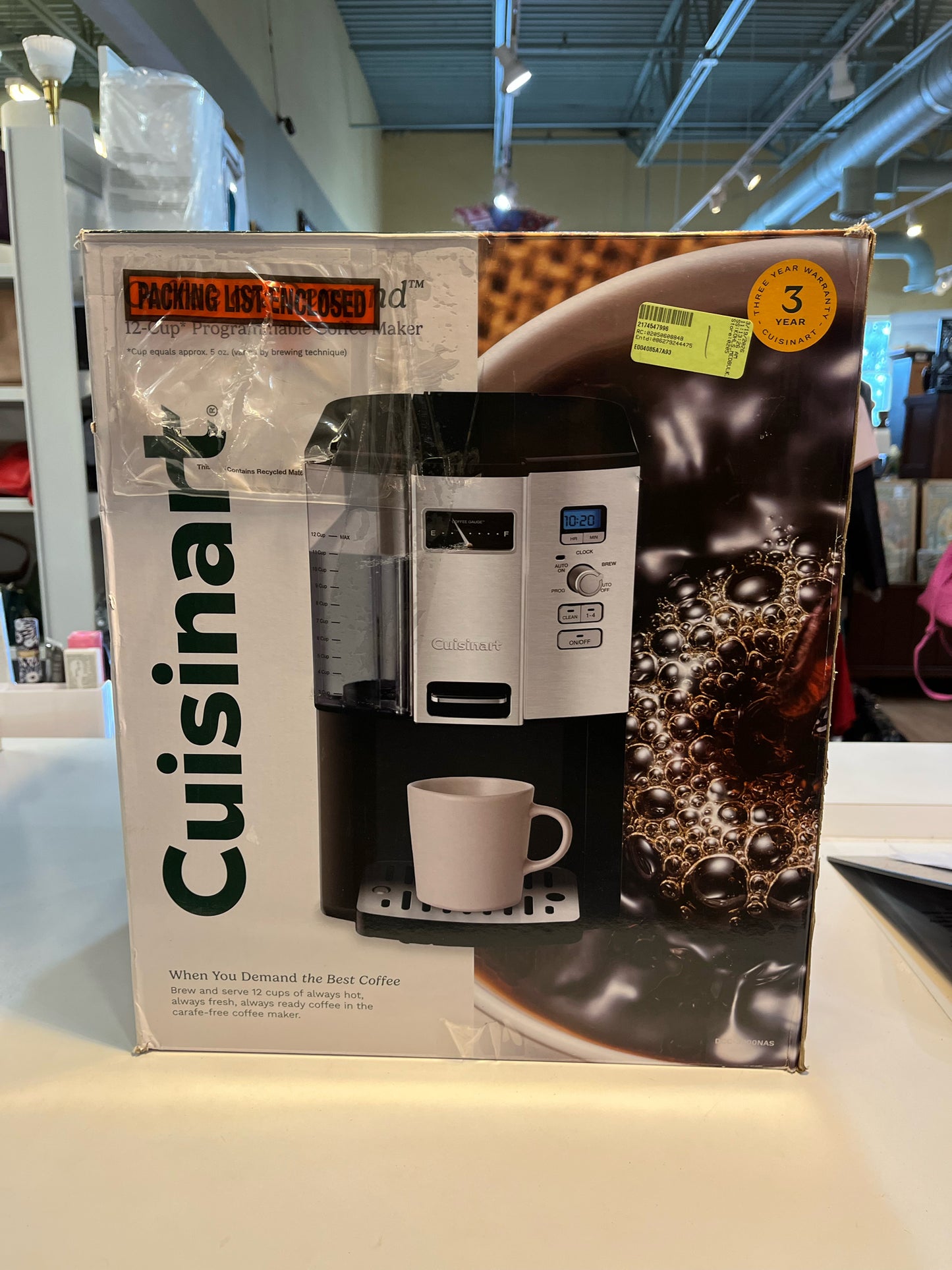 NIB Cuisinart 12-Cup Programmable Coffee Maker