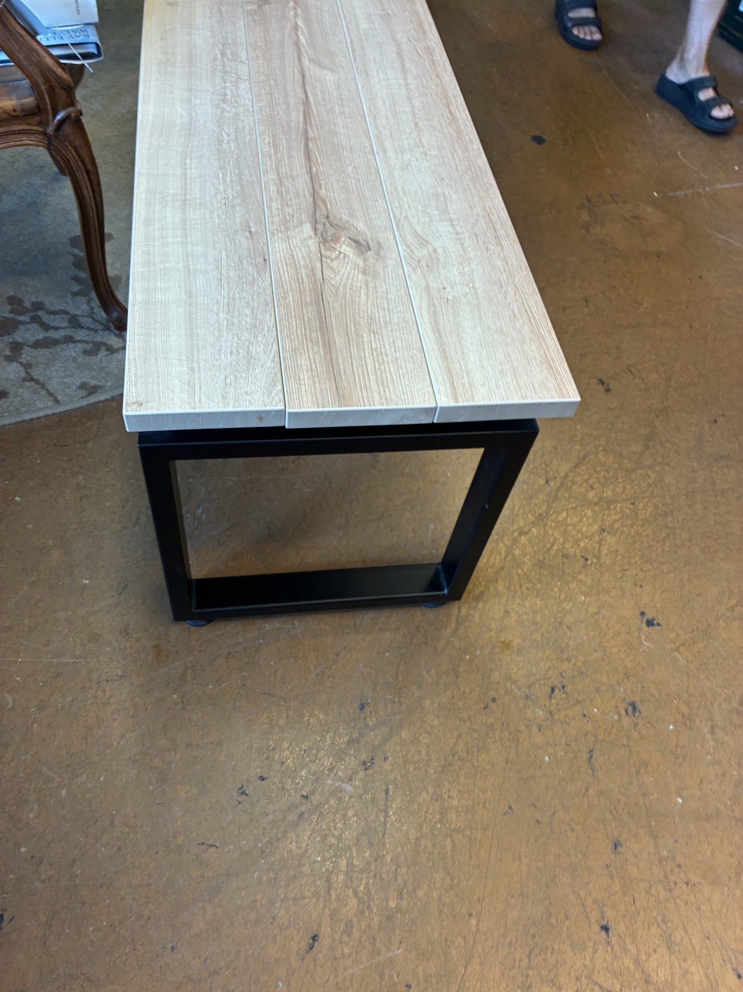 Wood & Metal Bench