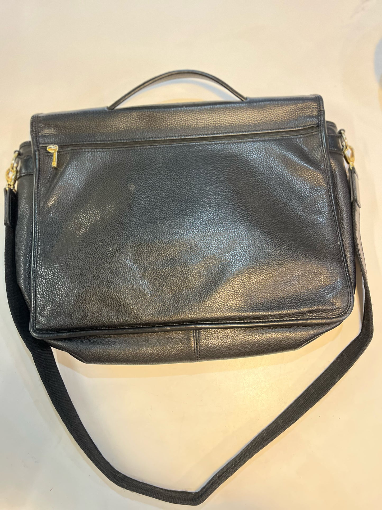 Longchamp Black Leather Briefcase
