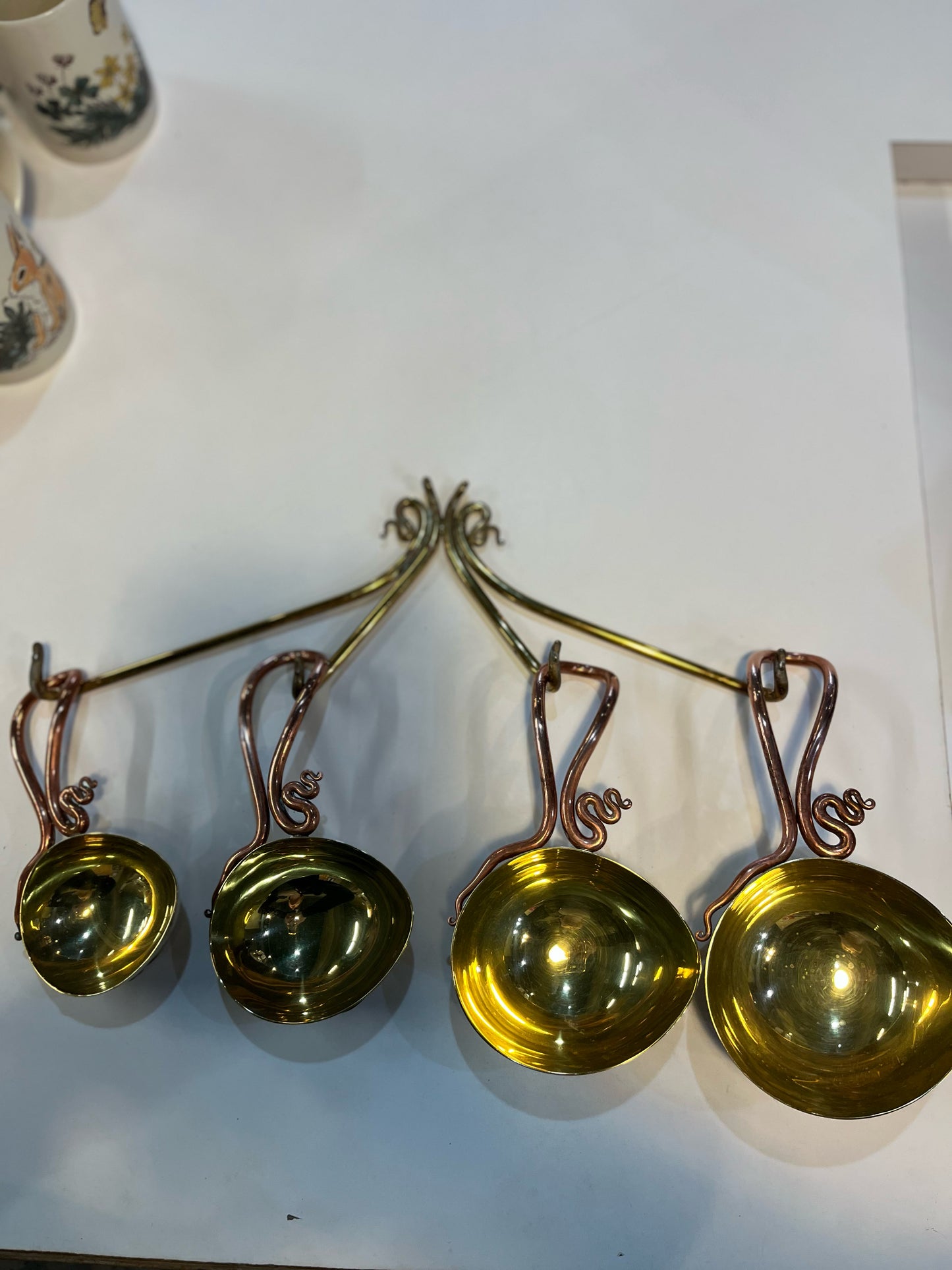 Vintage Joe Spoon Copper & Brass Measuring Cups