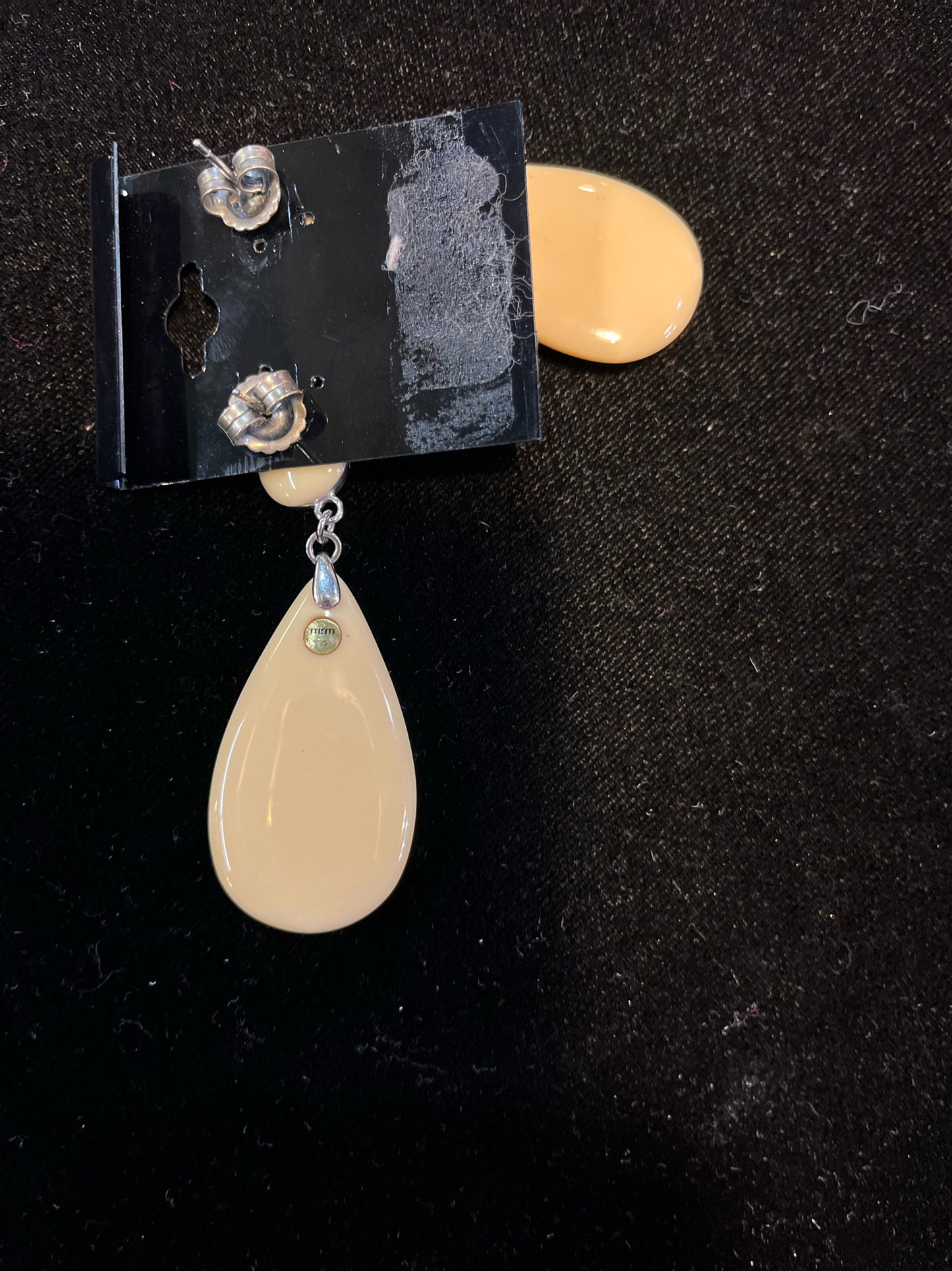 Miriam Salat S.S. & Cream Resin Drop Earrings