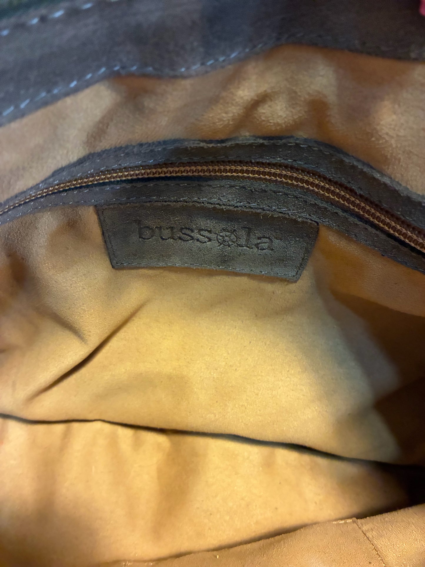 Bussola Suede & Leather Handbag