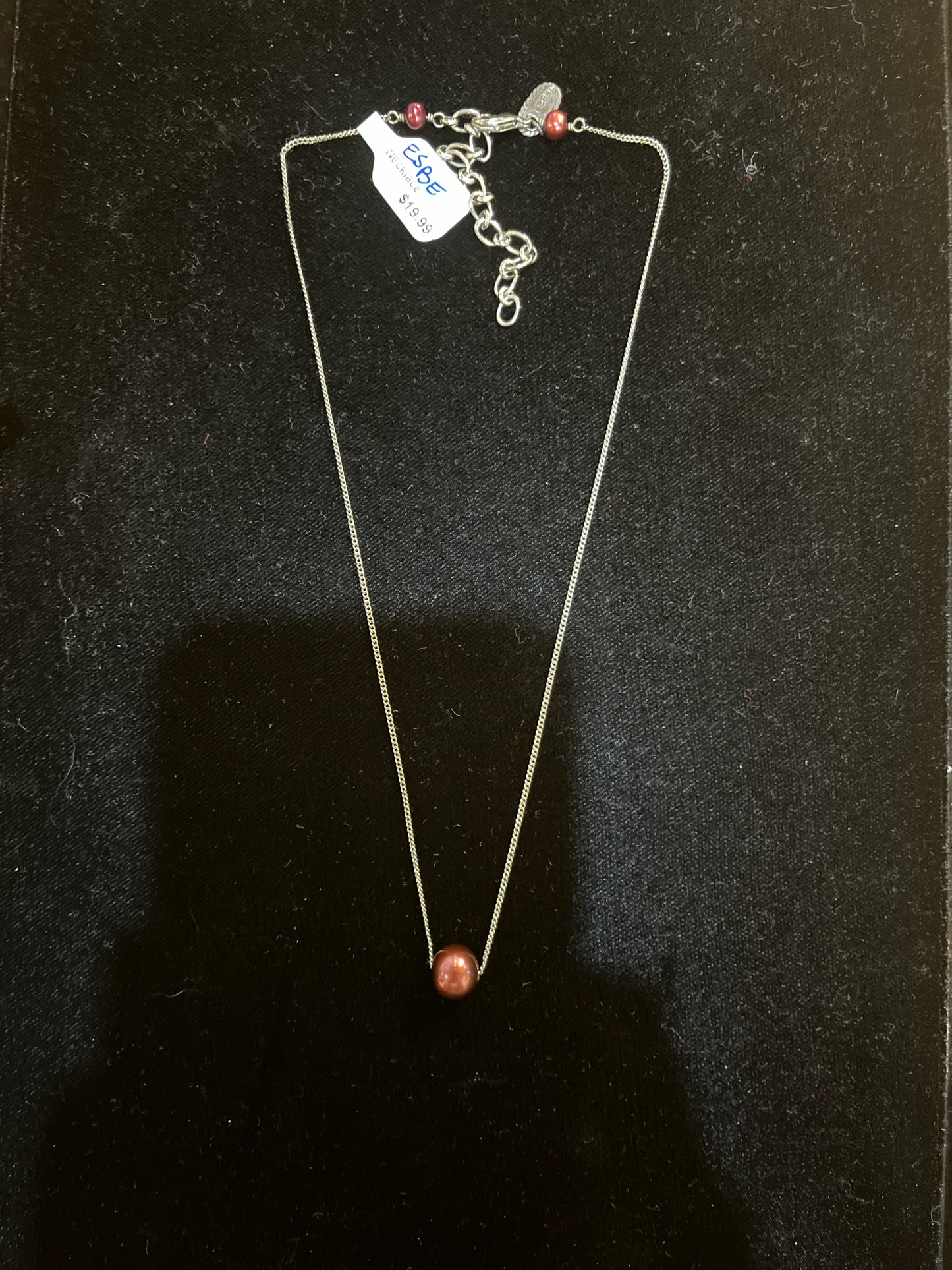 ESBE "Diana" Burgundy Pearl Necklace