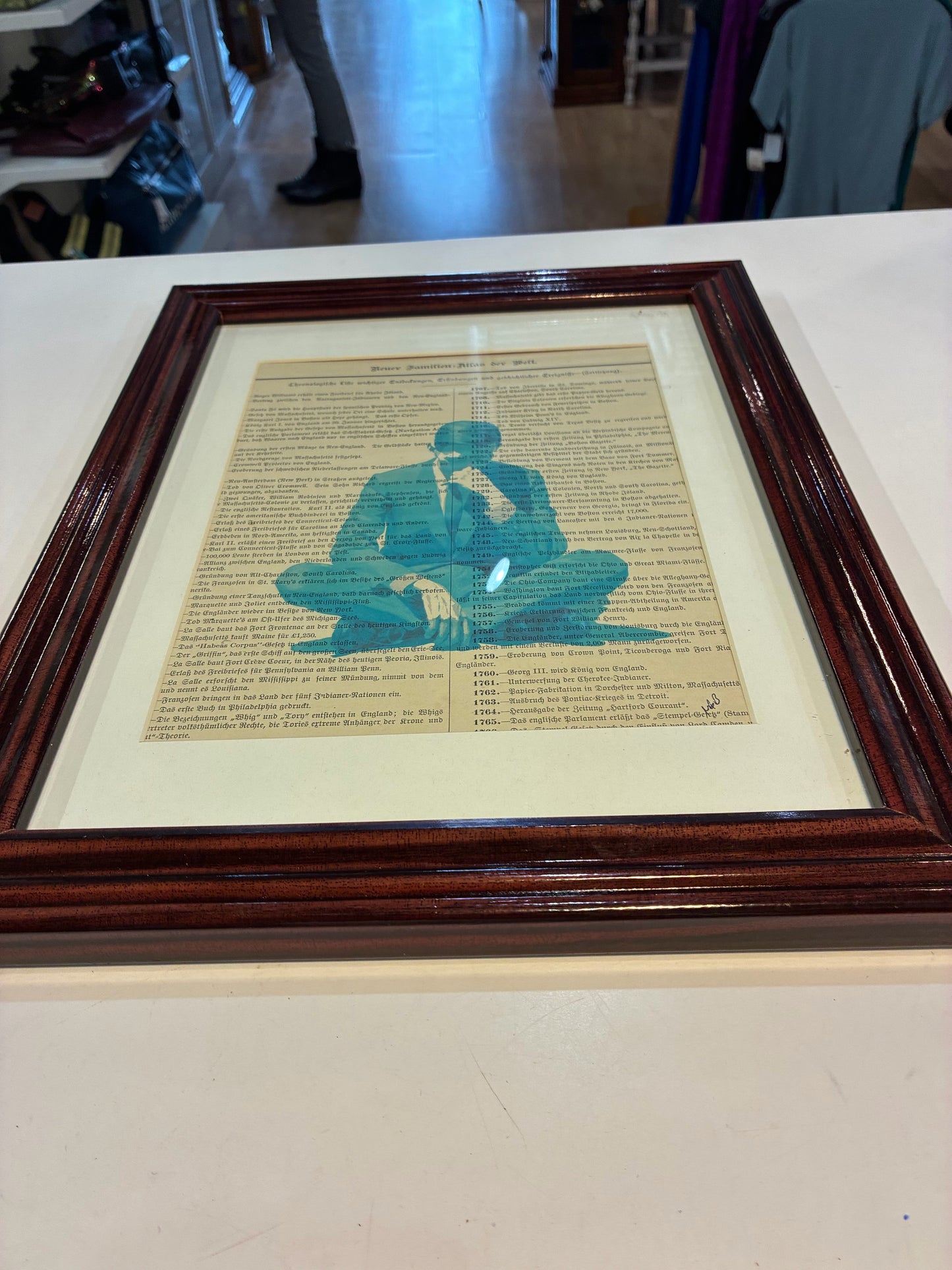 Original Blue Thinking Man Artwork by Mark Bloom