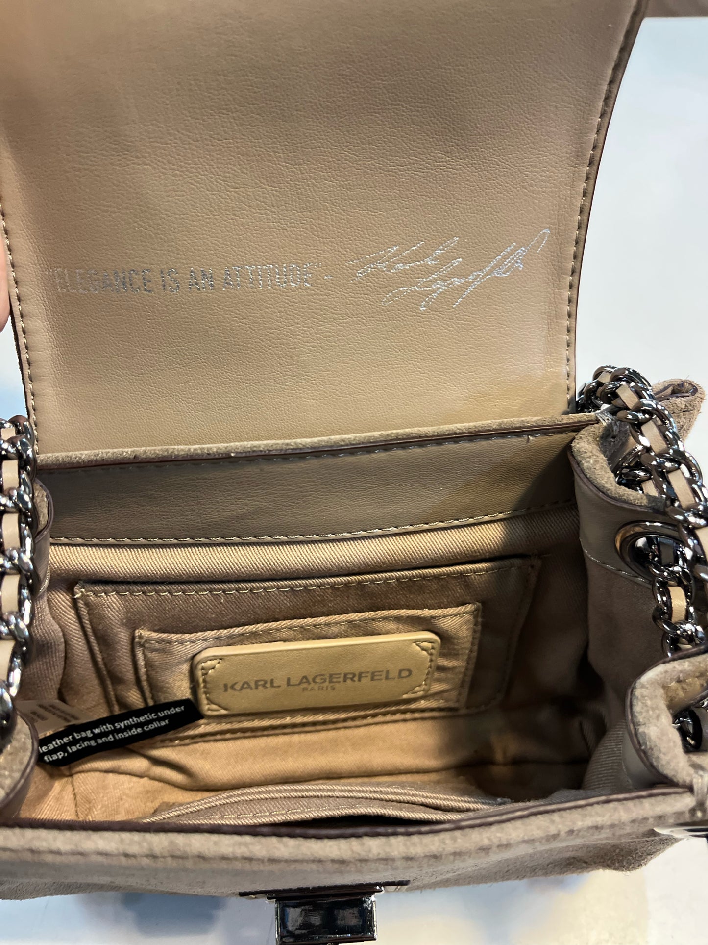 Karl Lagerfeld Suede Crossbody