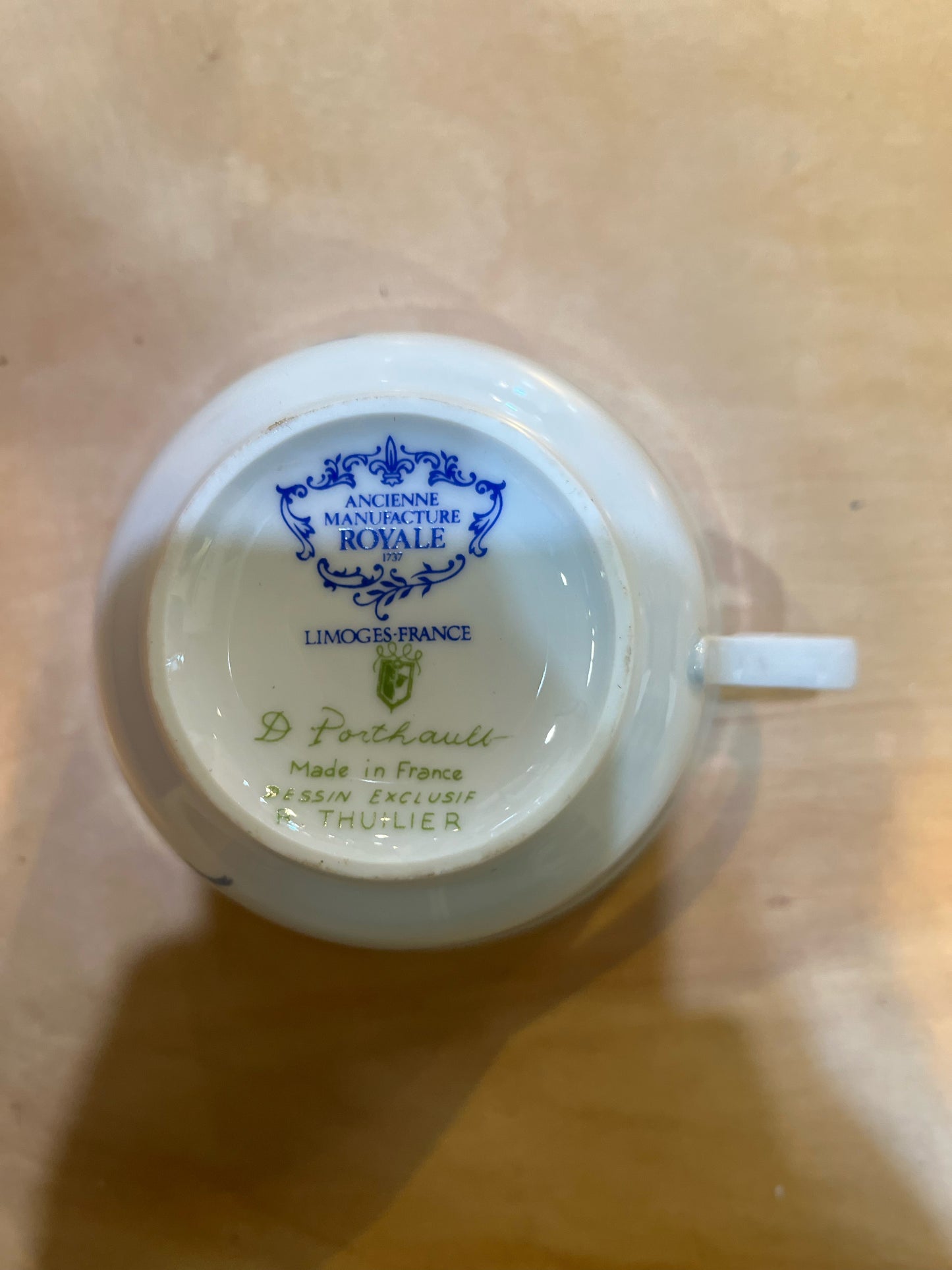 Limoges D. Porthault Tea Cup