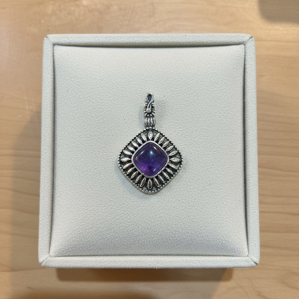 Carolyn Pollack Charoite Sterling Silver Pendant