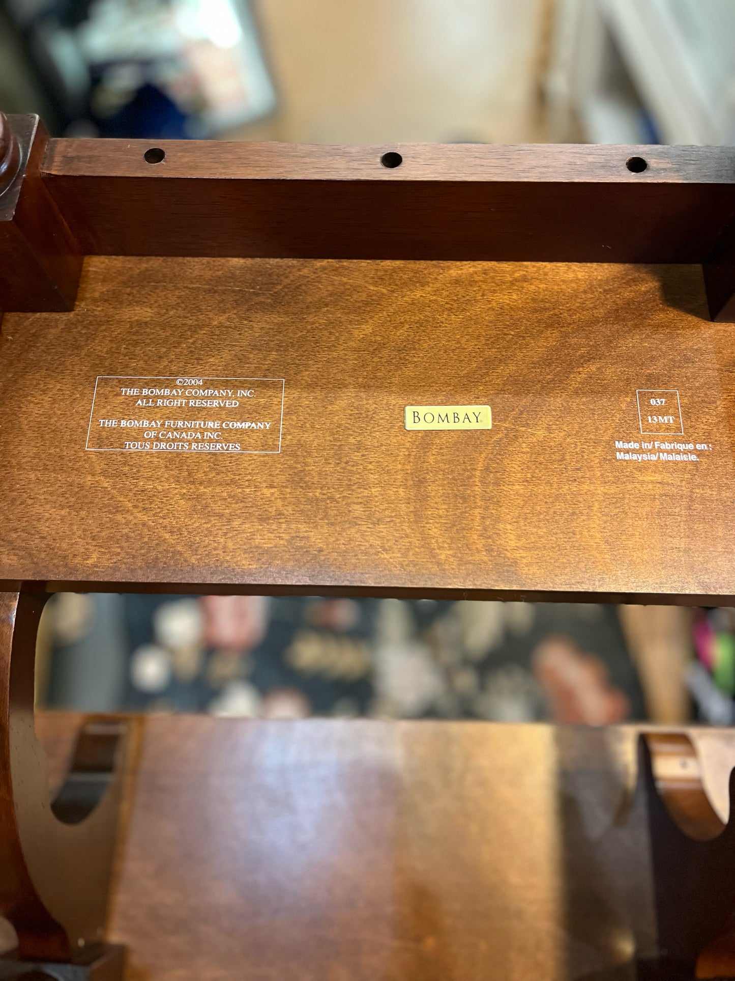 Bombay Brown Wood Step Stool