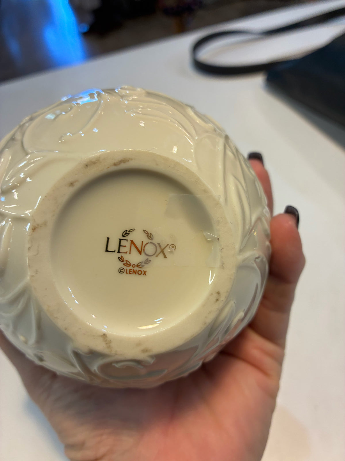 Lenox Pierced Pear Potpourri Covered Box