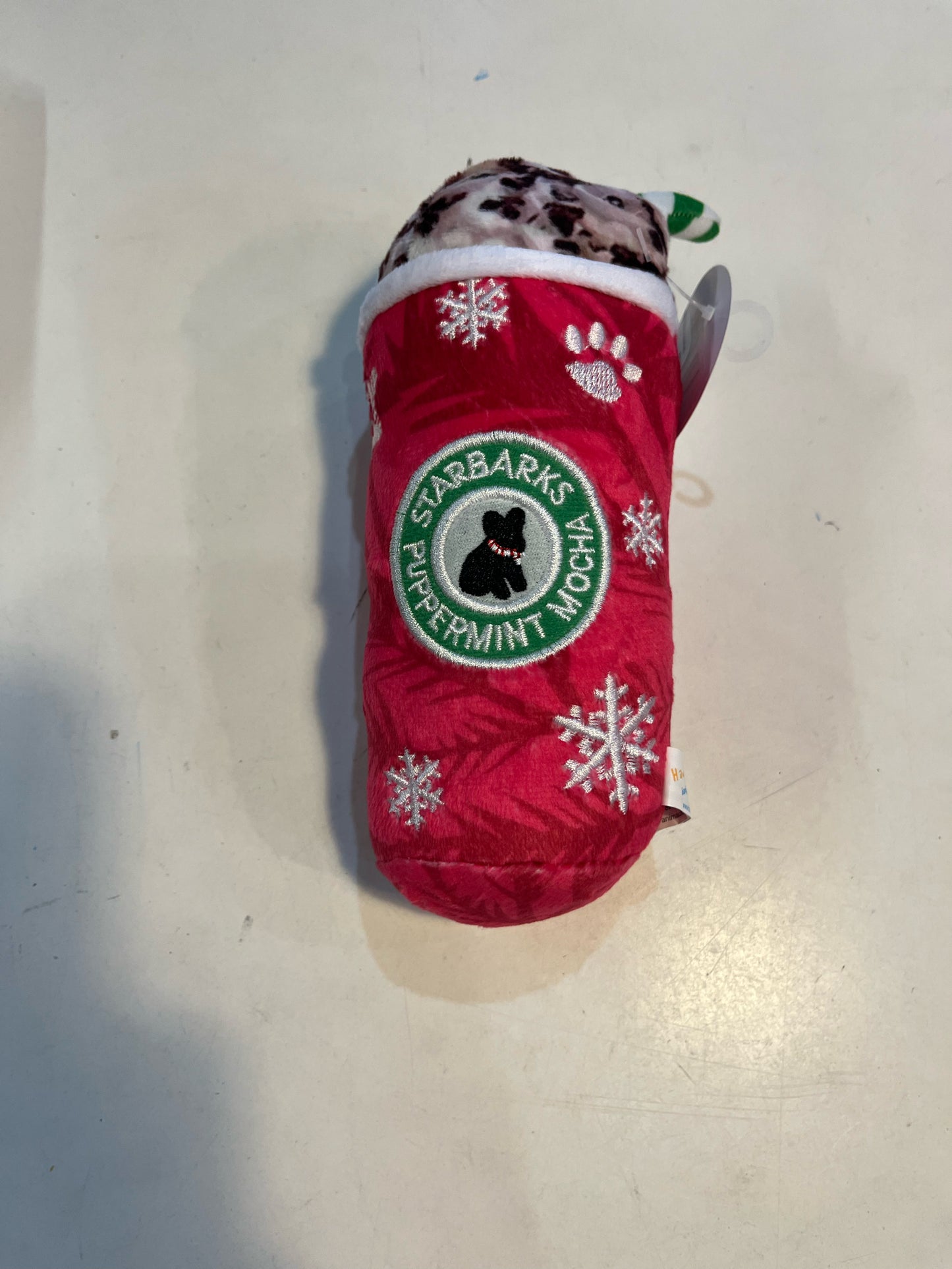 Starbarks Peppermint Mocha Squeaky Dog Toy