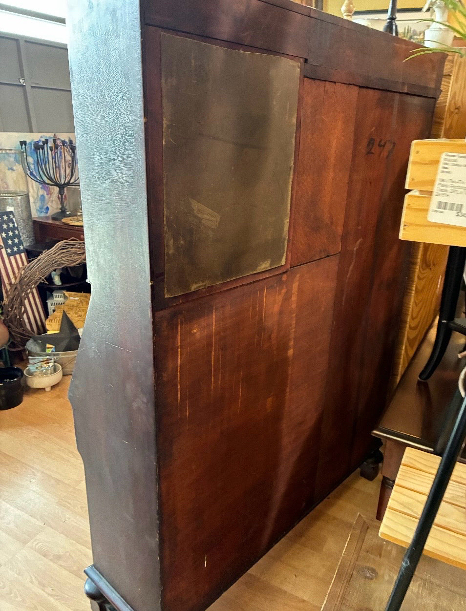 Vintage Secretary with Shelves, Doors, Drawers & Keys
