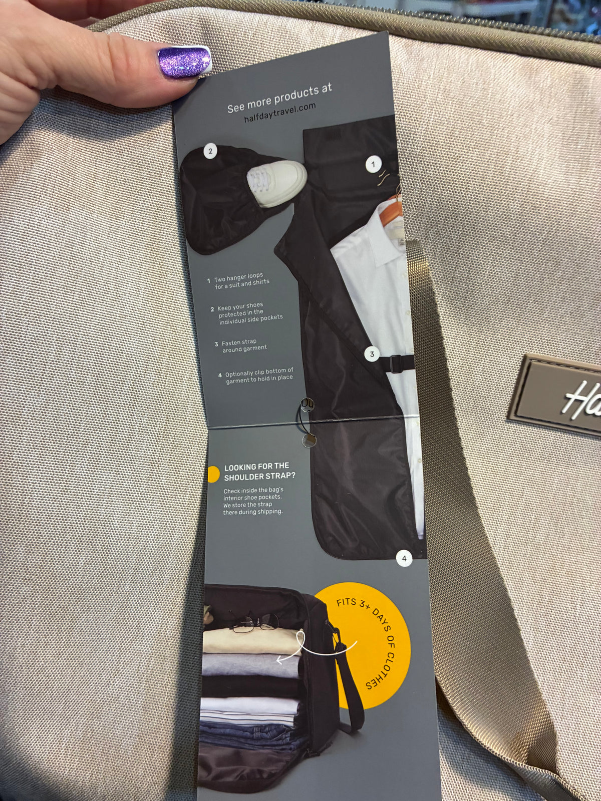 NWT Halfday “The Garment Duffle Bag 45L"