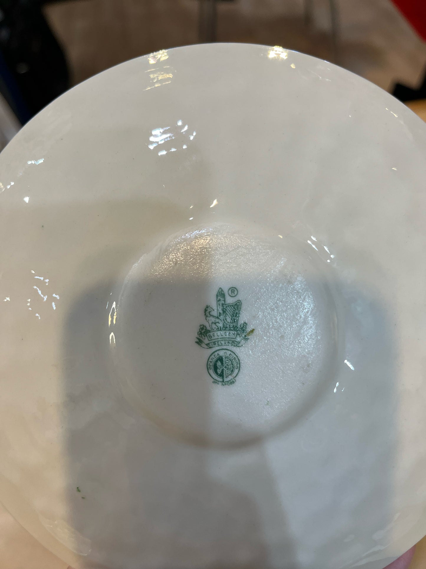 Beleek Ireland Shamrock Tea Cup & Saucer