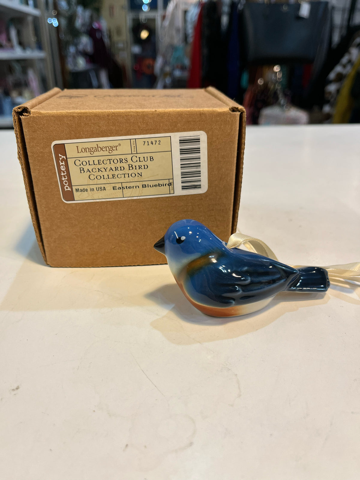 longaberger collectors club backyard bird collection eastern bluebird ornament