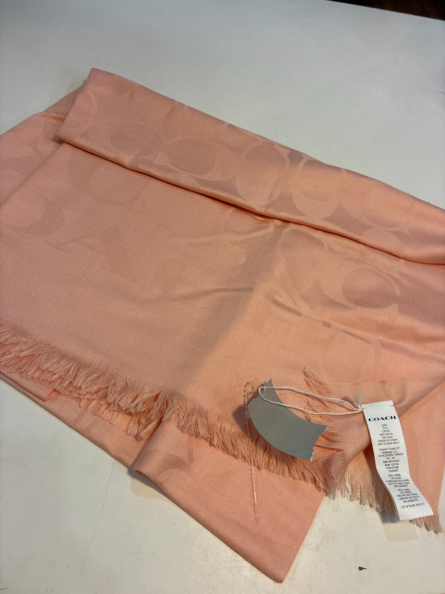 Coach Pink Signature Scarf