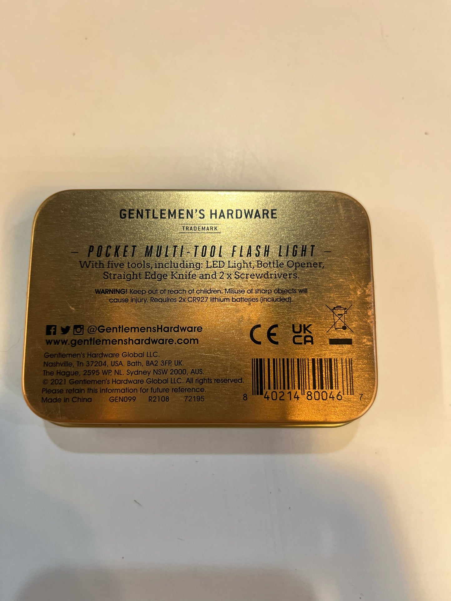 Gentlemen's Hardware Multi-Tool Flashlight