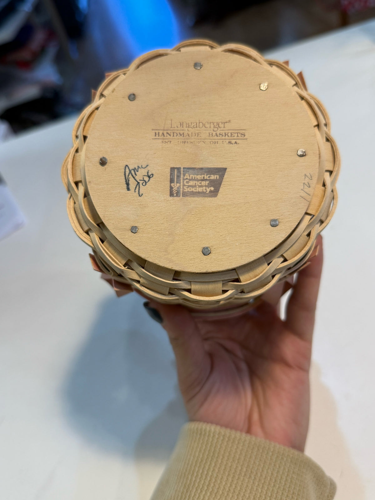 Longaberger 2006 Horizons of Hope Basket w/ liner