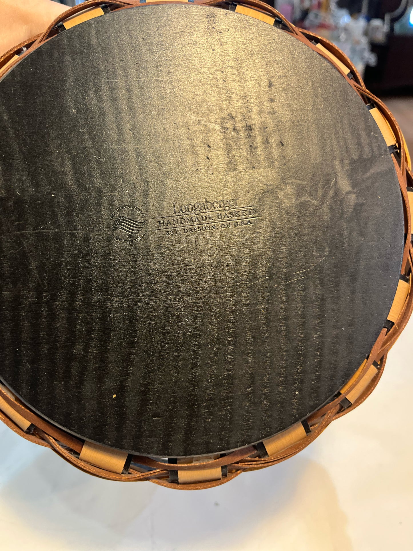 Round Handled Longaberger Basket, Woven Memories 2015