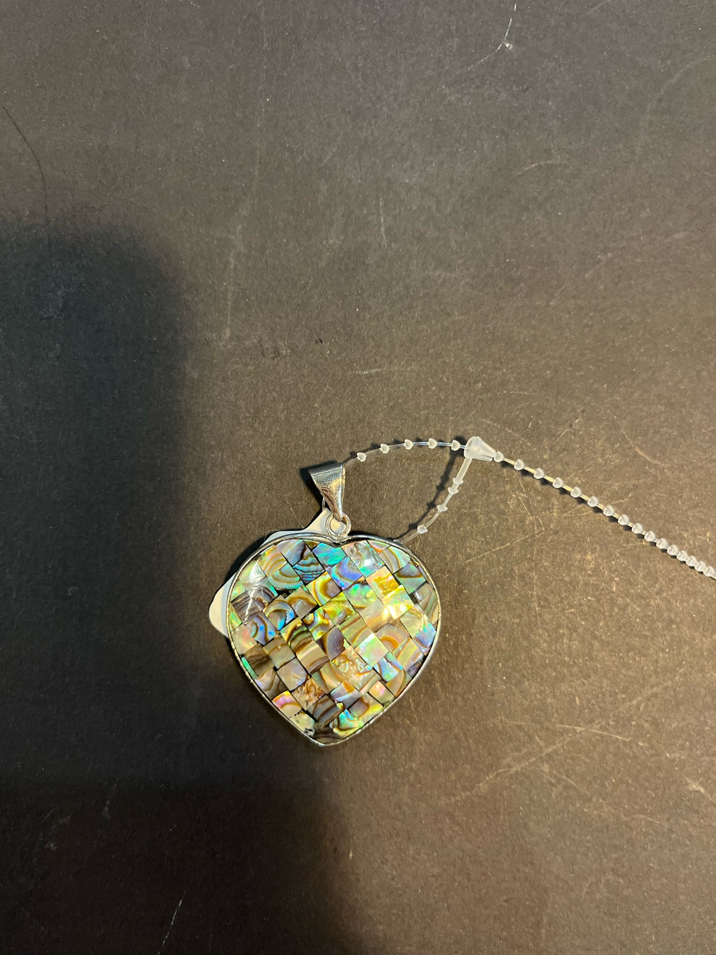 Abalone Double Sided Heard Pendant