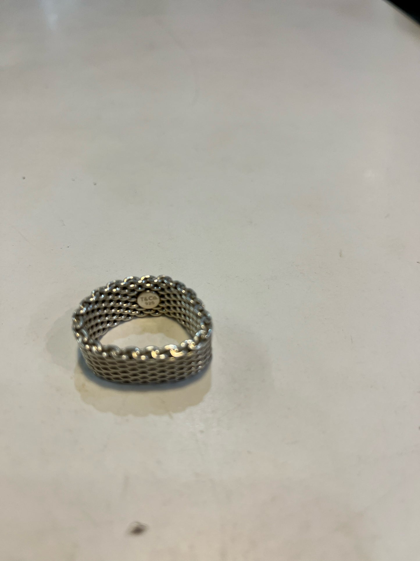 Tiffany & Co. Sterling Silver Mesh Somerset Ring