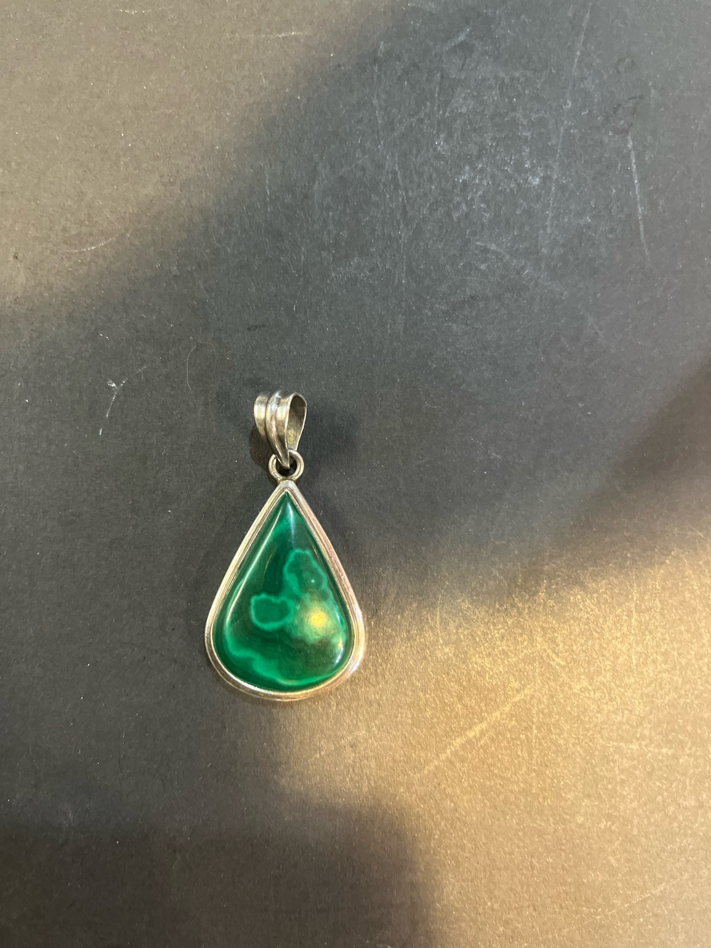 Sterling Silver & Malachite Pendant