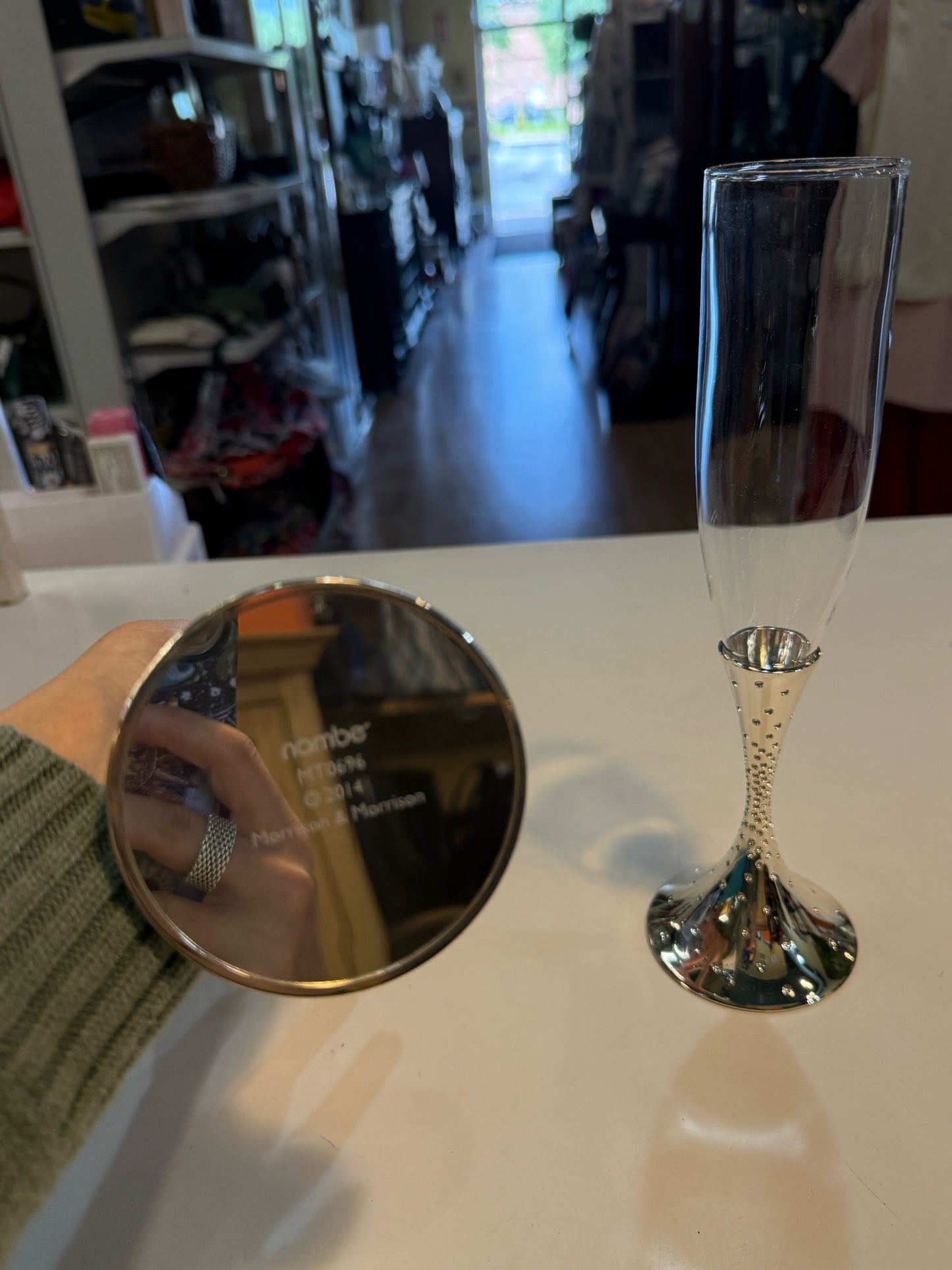 Nambe Dazzle Crystal Champagne Flutes Set