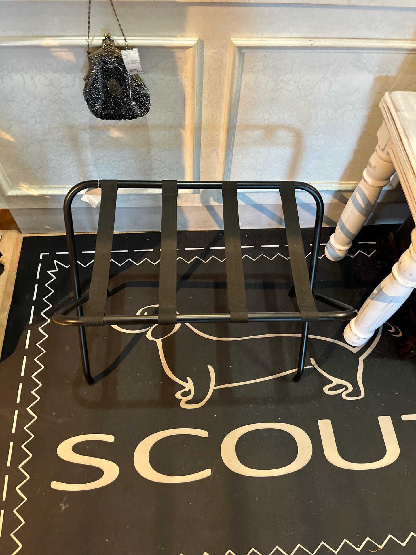 Black Folding Luggage Rack