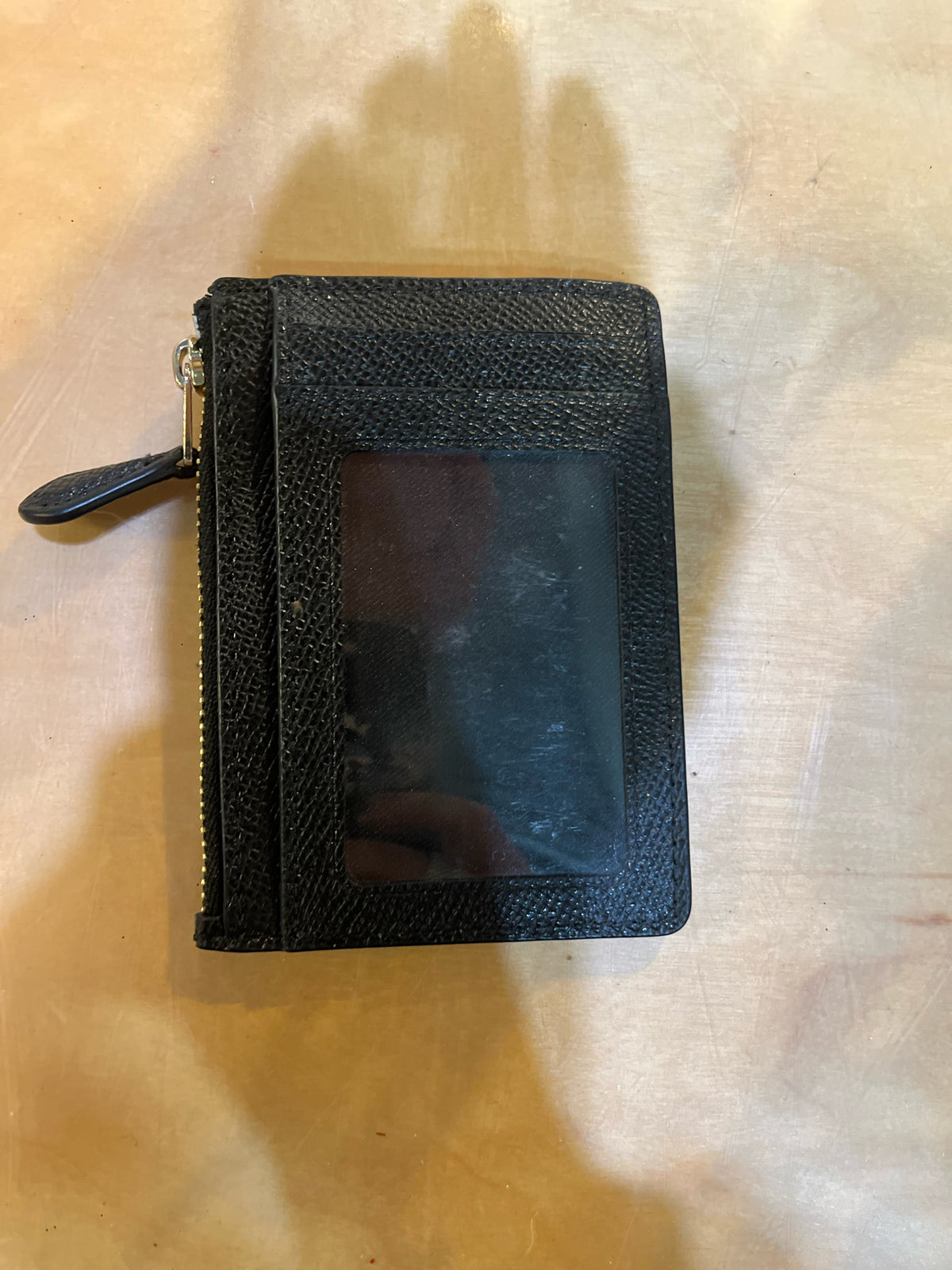 Coach Black Pebbled Leather Mini Wallet