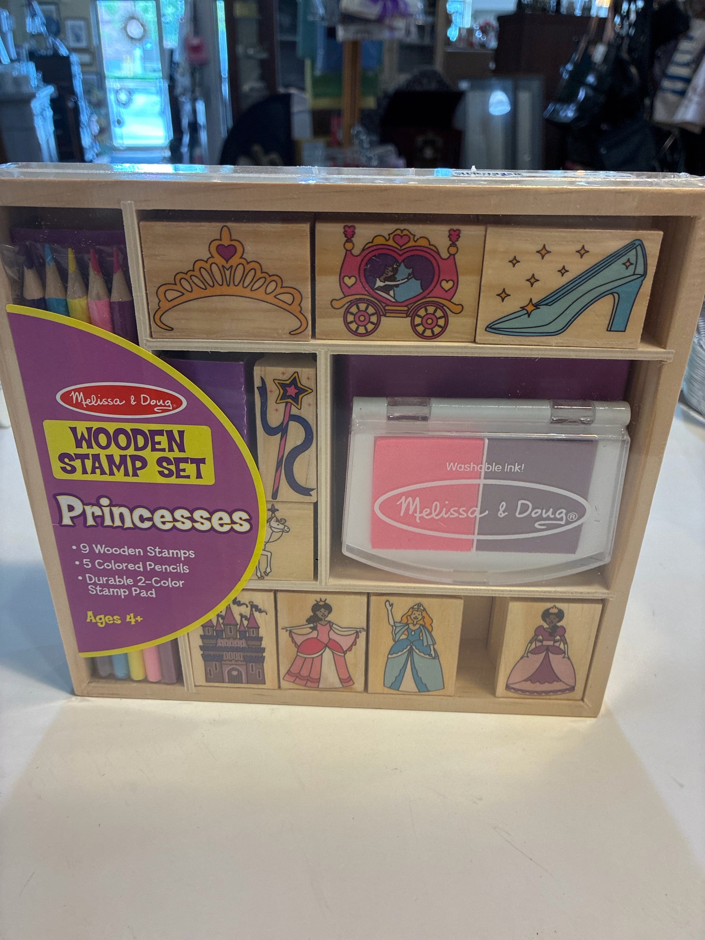 Melissa & Doug “Wooden Princess Stamp Set” Craft Set