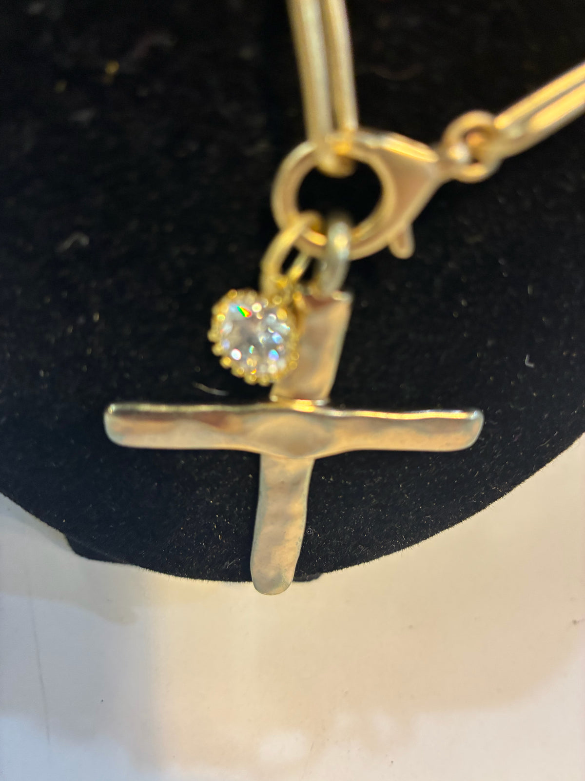 VB & Co. Gold cross pendant necklace