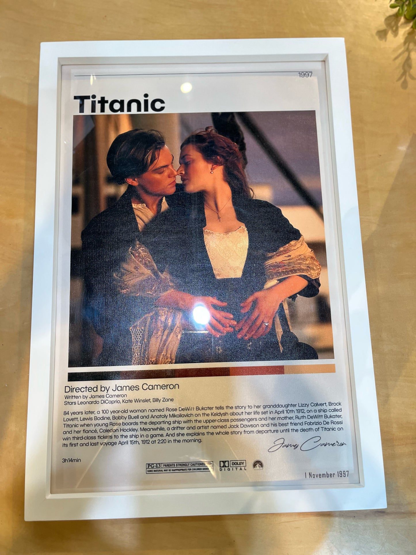 Framed “Titanic” Movie Poster Wall Decoration