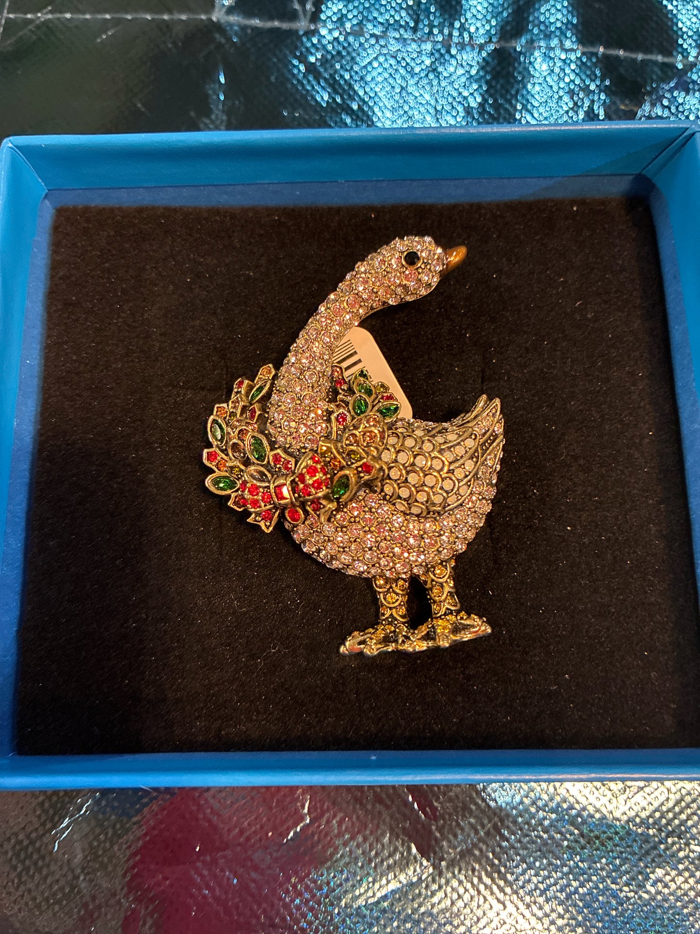 Heidi Daus "Holiday Goose" Brooch