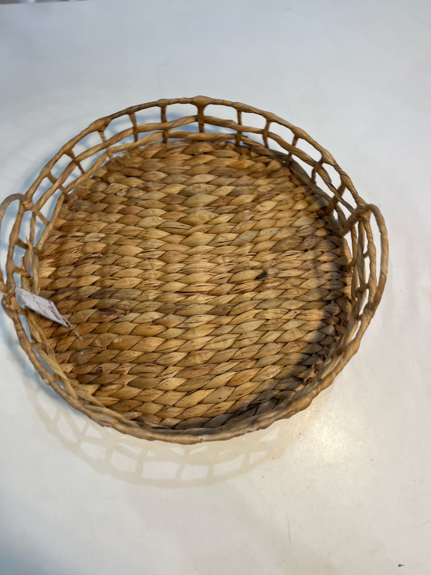 Round Rattan Tray