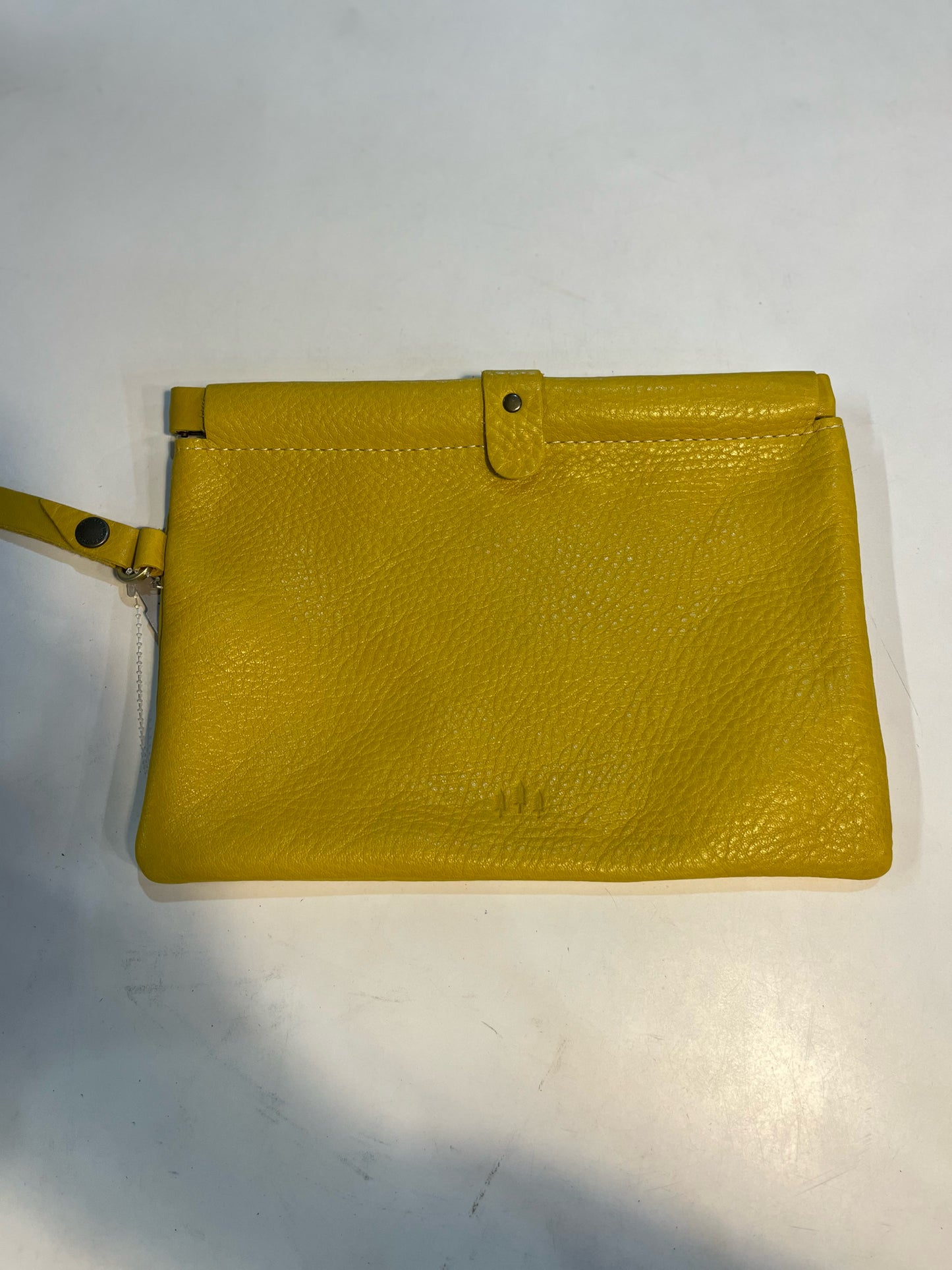 Portland Leather Co. Mustard "Almost Perfect Famed" Clutch