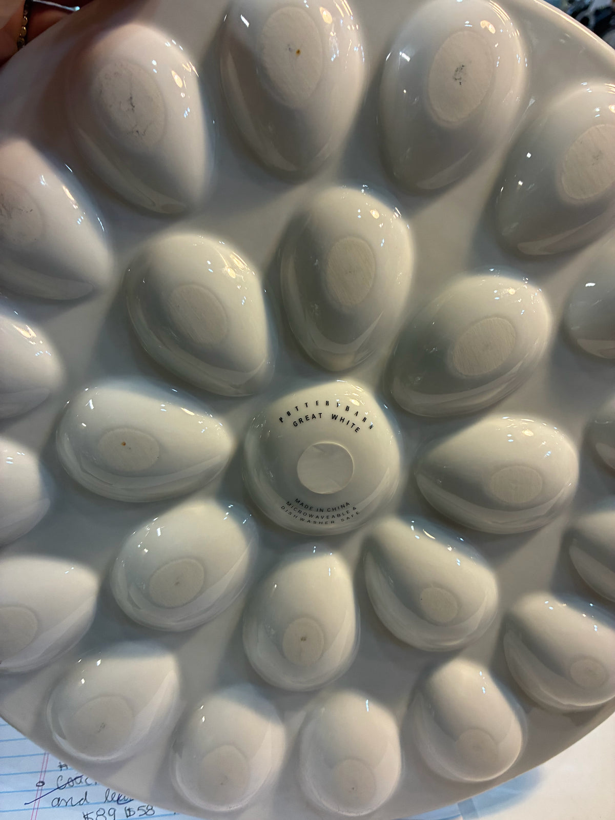 Pottery Barn White Deviled Egg Platter